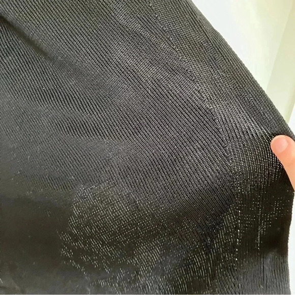 Eileen Fisher 100% tencel lyocell  black ribbed open cardigan - Picture 4 of 6